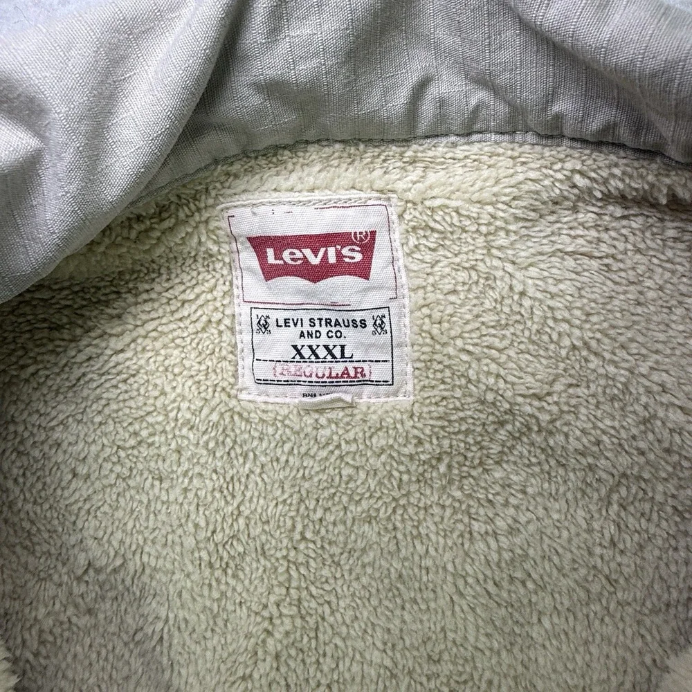 Levi's Jacket Men 3XL Beige Trucker Sherpa Lined Work Heavy‎ Outdoors Shacket